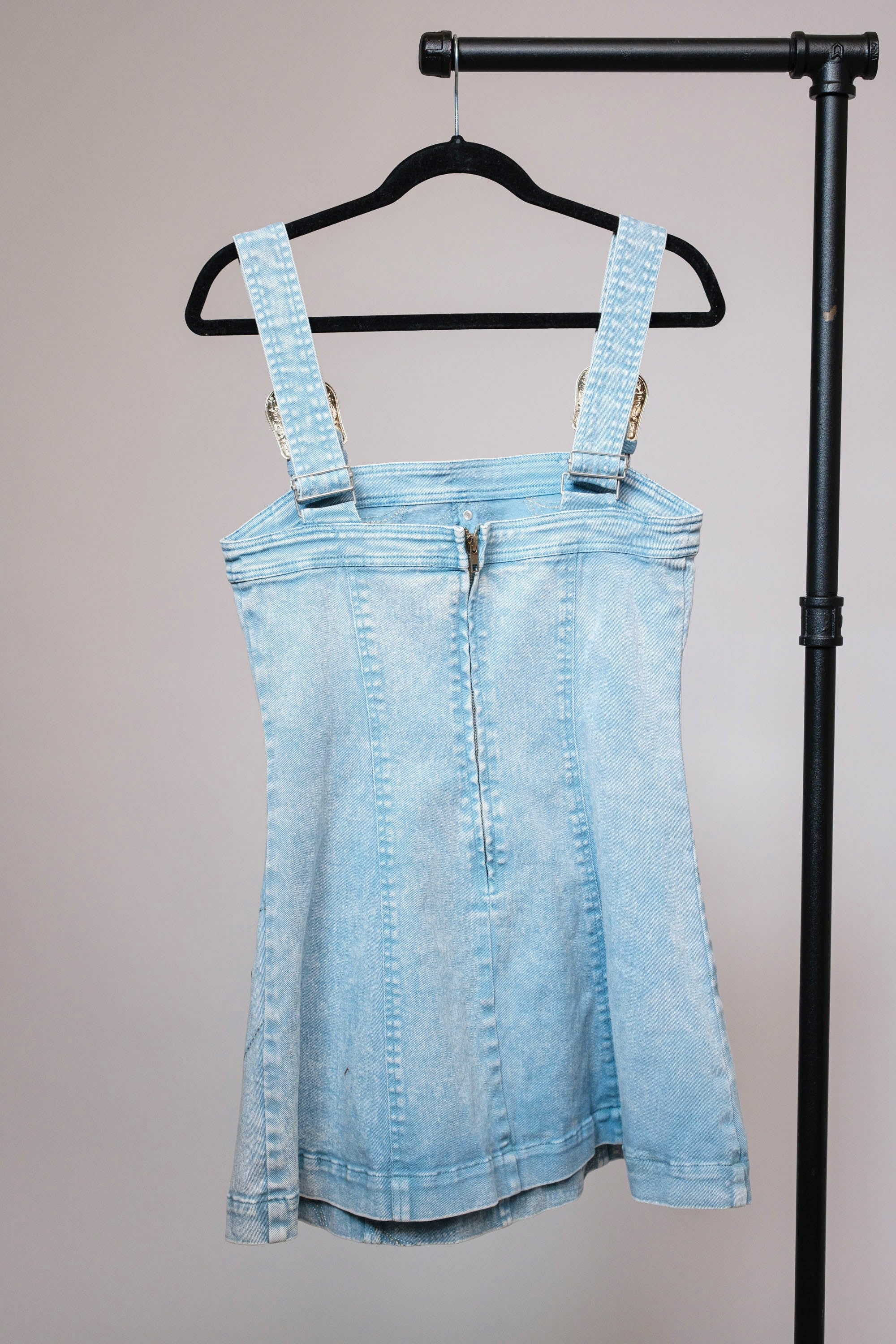 WESTERN STUDDED DENIM DRESS