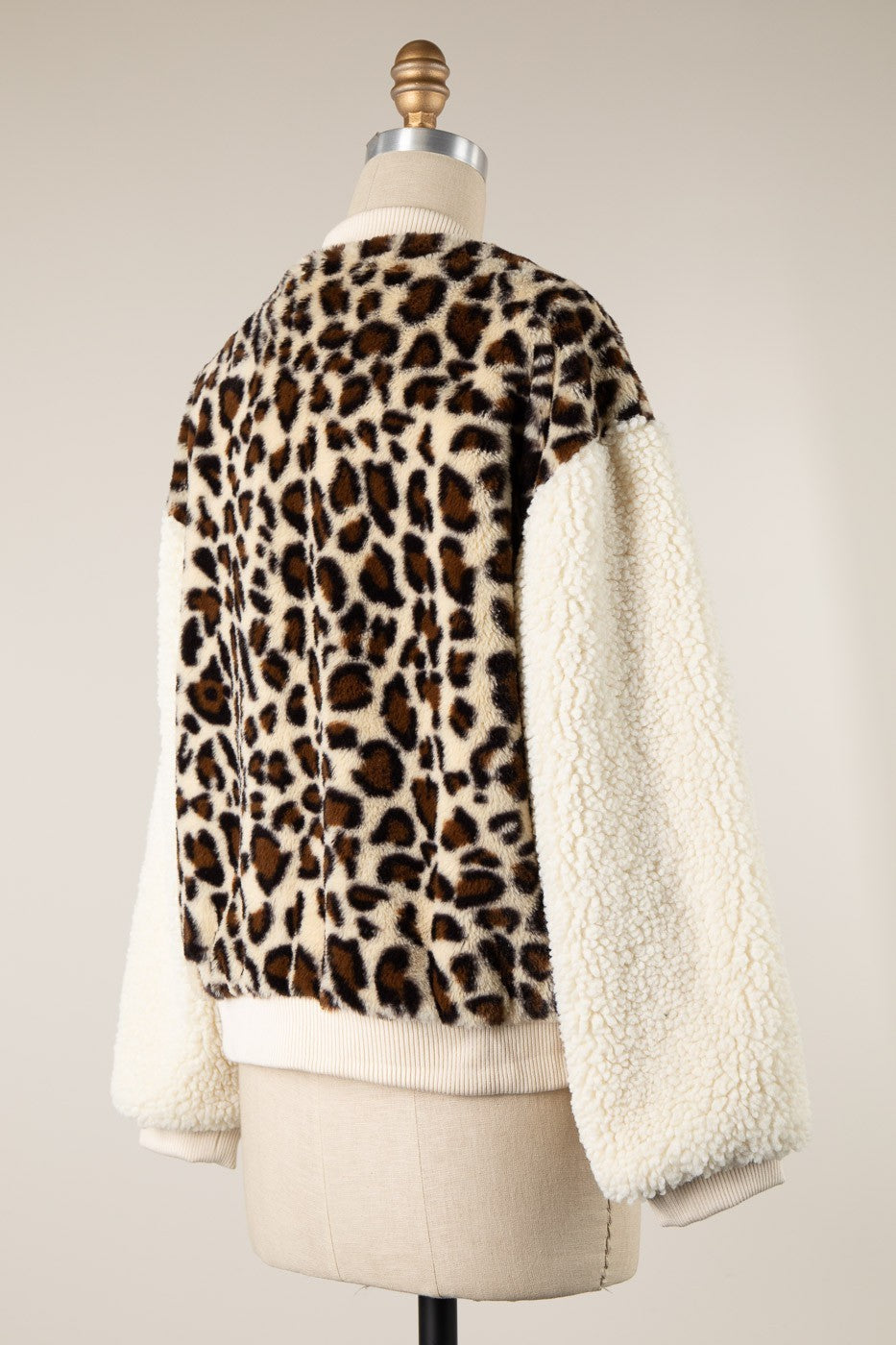 Leopard Sherpa Jacket