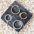 Upper Class Taste Hoop Earrings: Gold / Small