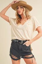 Zoe V-Neck Short Sleeve Tshirt