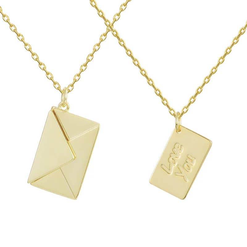 Love Letter Necklace 14k Gold