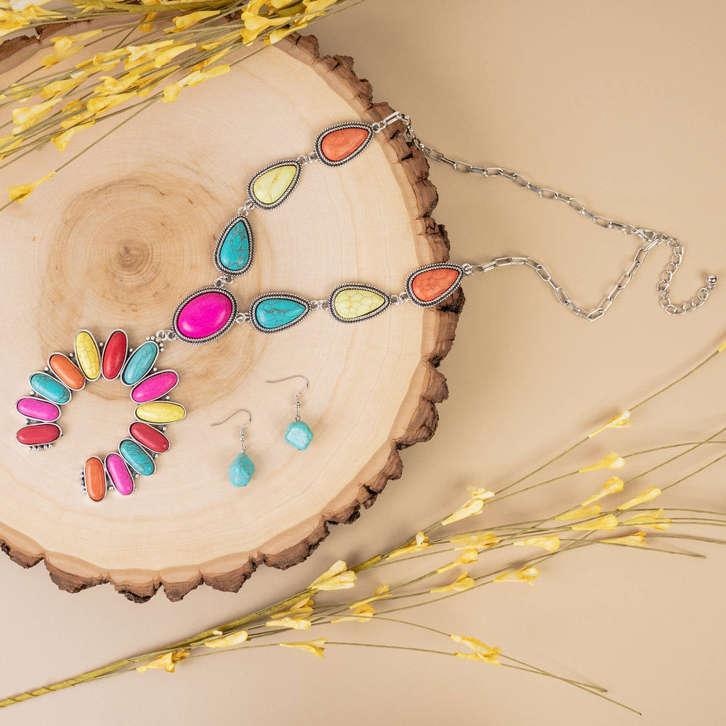 Squash Blossom Necklace: Turquoise & Silver