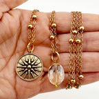 "This Too Shall Pass" Star Dainty Necklace: Gold