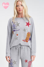 Cowgirl Lounge Set - Grey