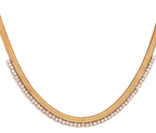 Cecile-Herringbone 14K Necklace