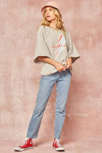 Lightning Bolt Wide-Sleeve Sweatshirt