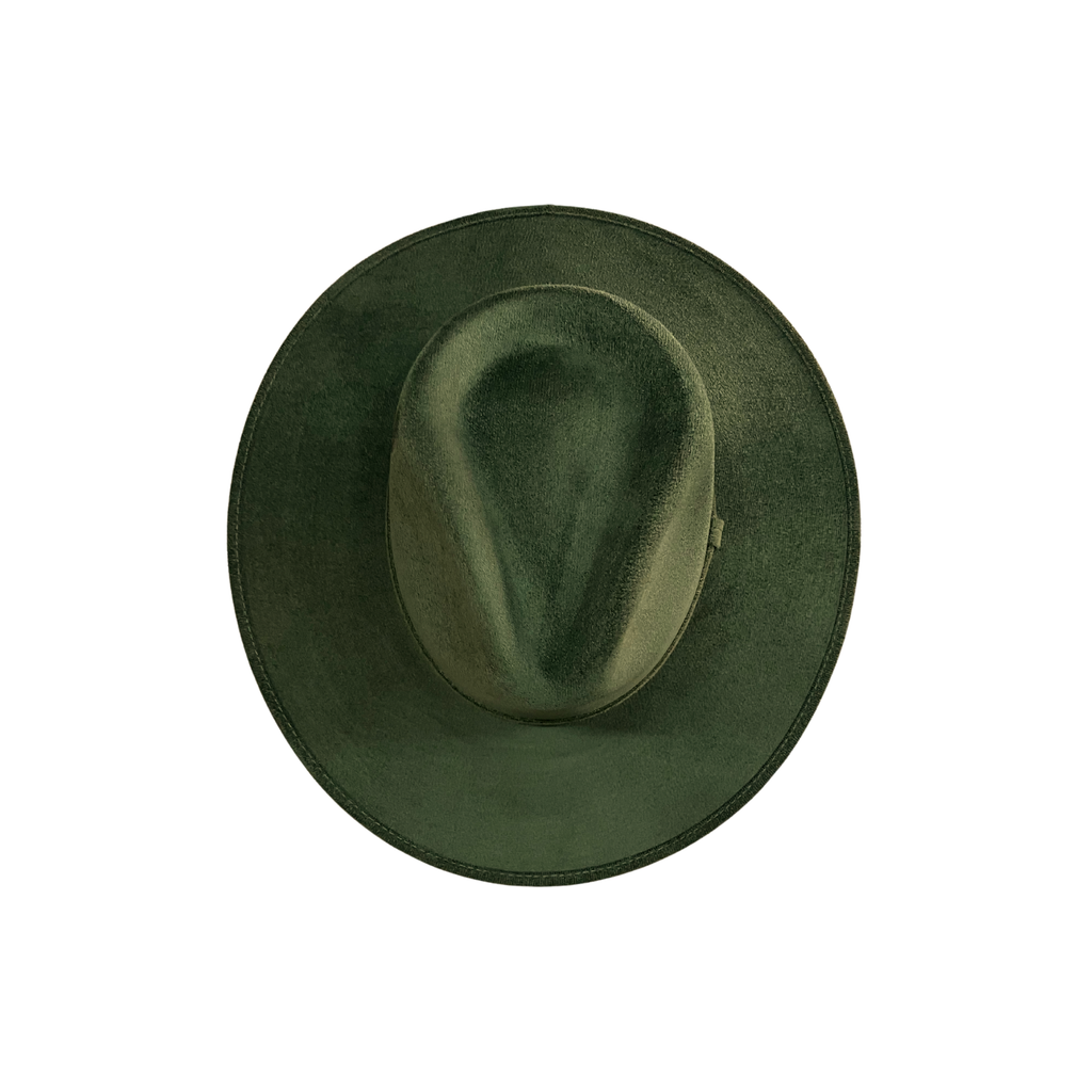 Vegan Suede Rancher Hat: Taupe