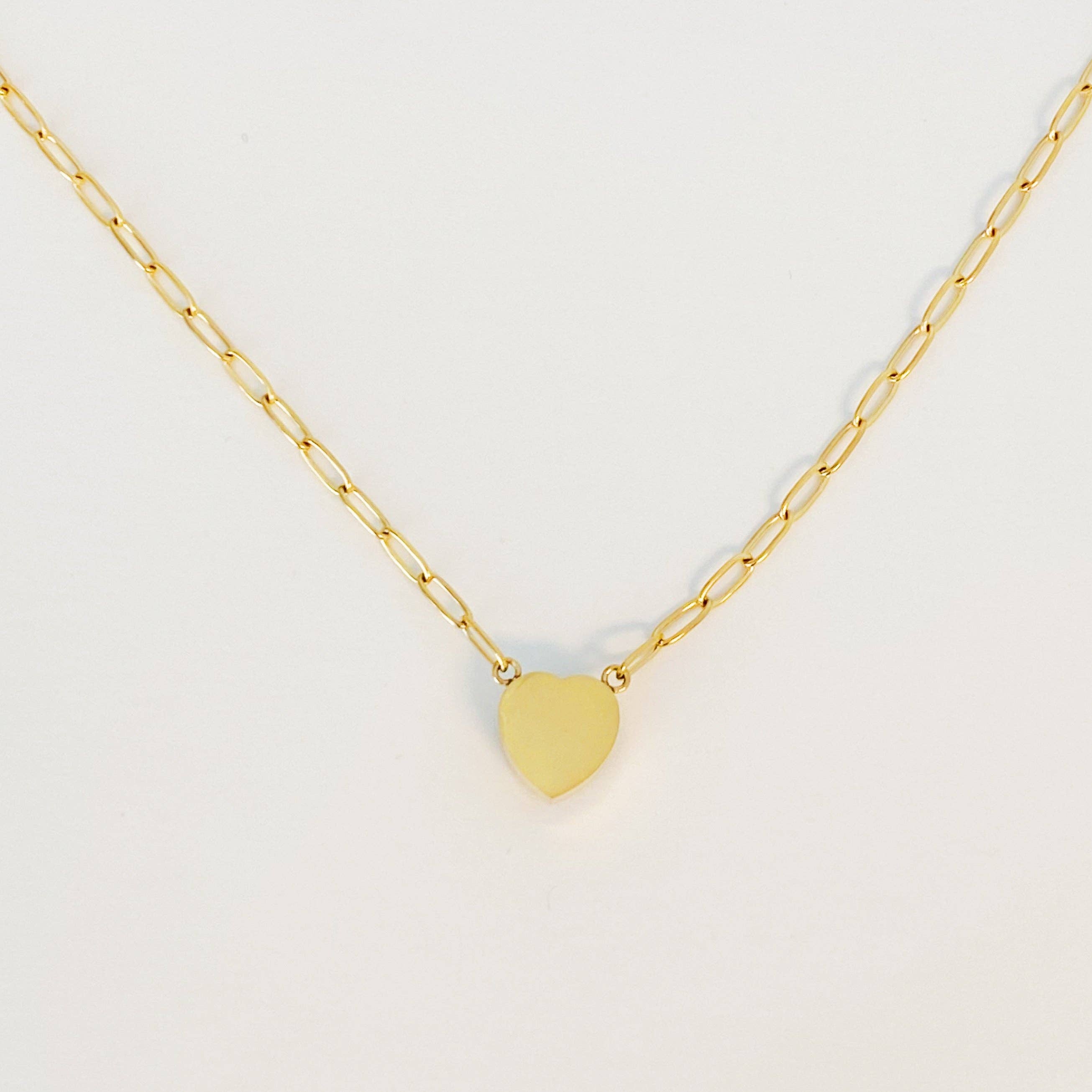 Chained To My Heart Necklace: Clear