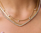 Stevie Triple Chain- Layers of steel Chains 