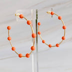 Games On Cloud Nine Hoop Earrings: White