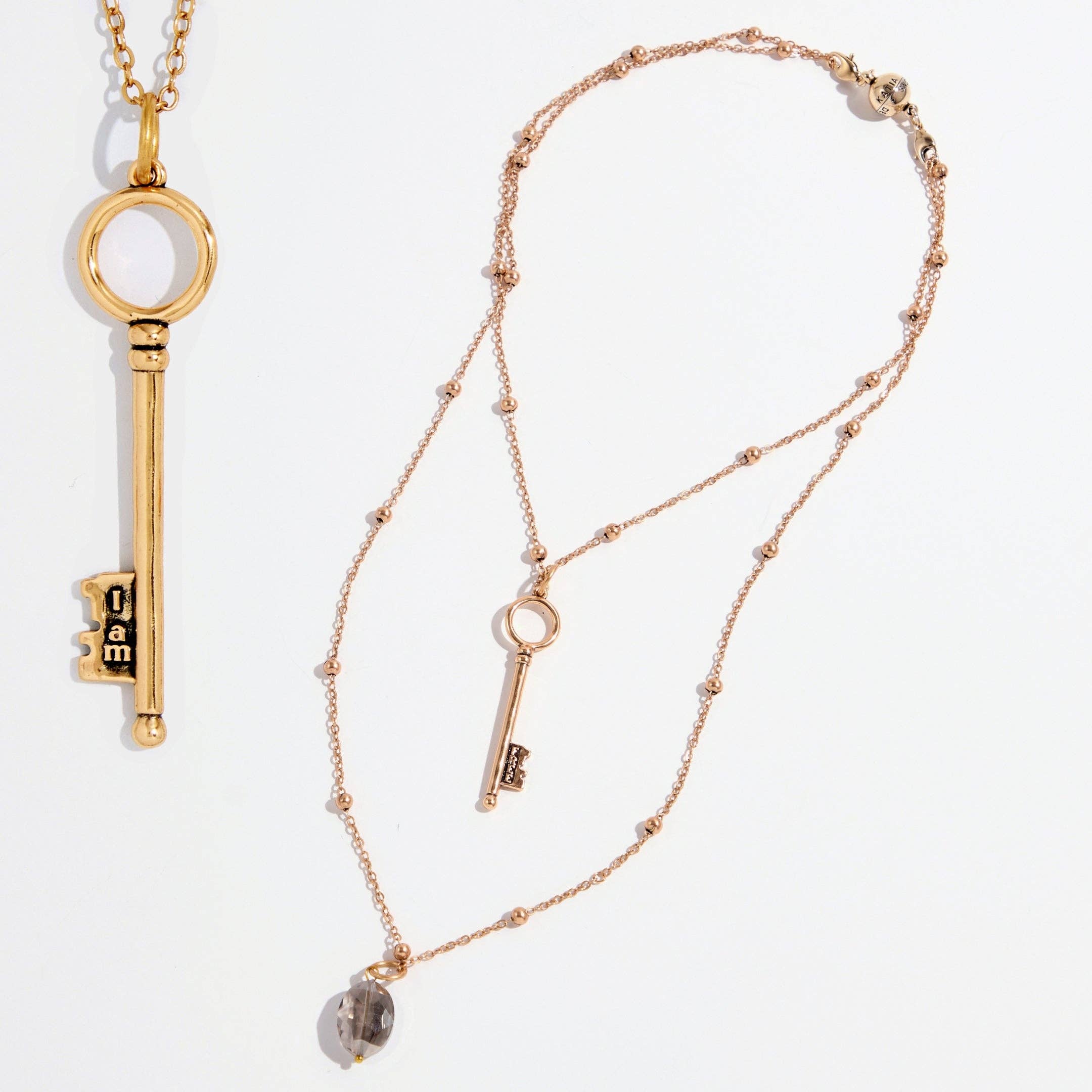 I Am Free Key Dainty Necklace: Gold