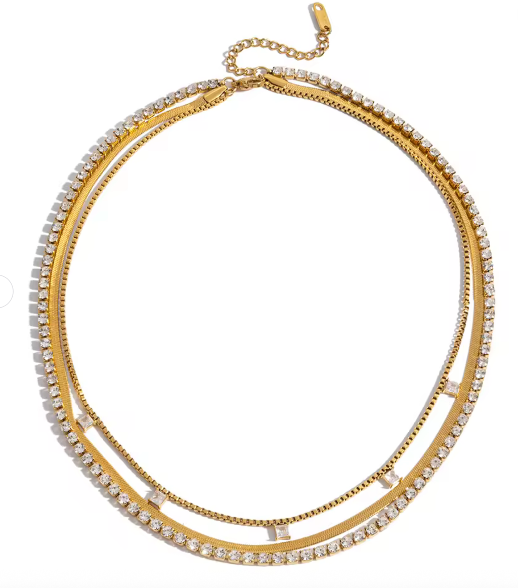 Stevie Triple Chain- Layers of steel Chains 
