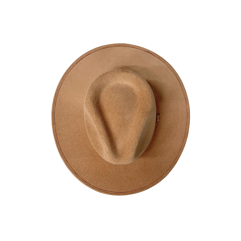 Vegan Suede Rancher Hat: Taupe
