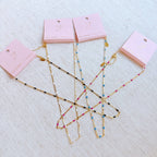 Color Pop Enamel Chain Necklace: Pink