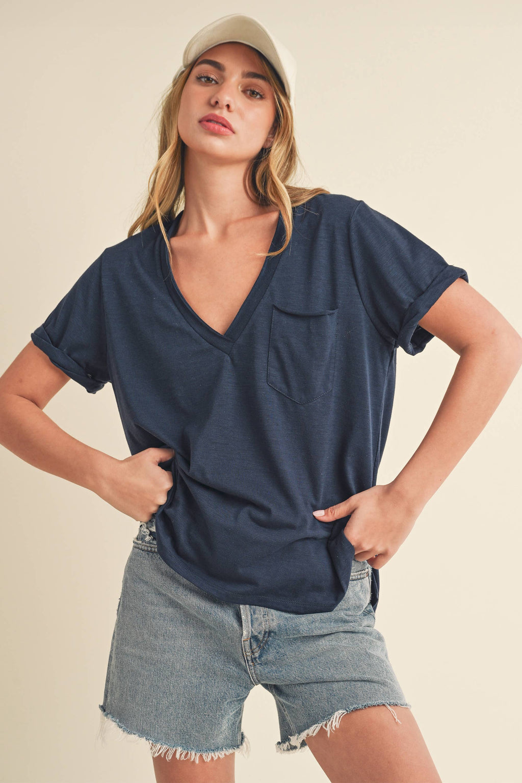 Zoe V-Neck Short Sleeve Tshirt