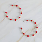 Games On Cloud Nine Hoop Earrings: White