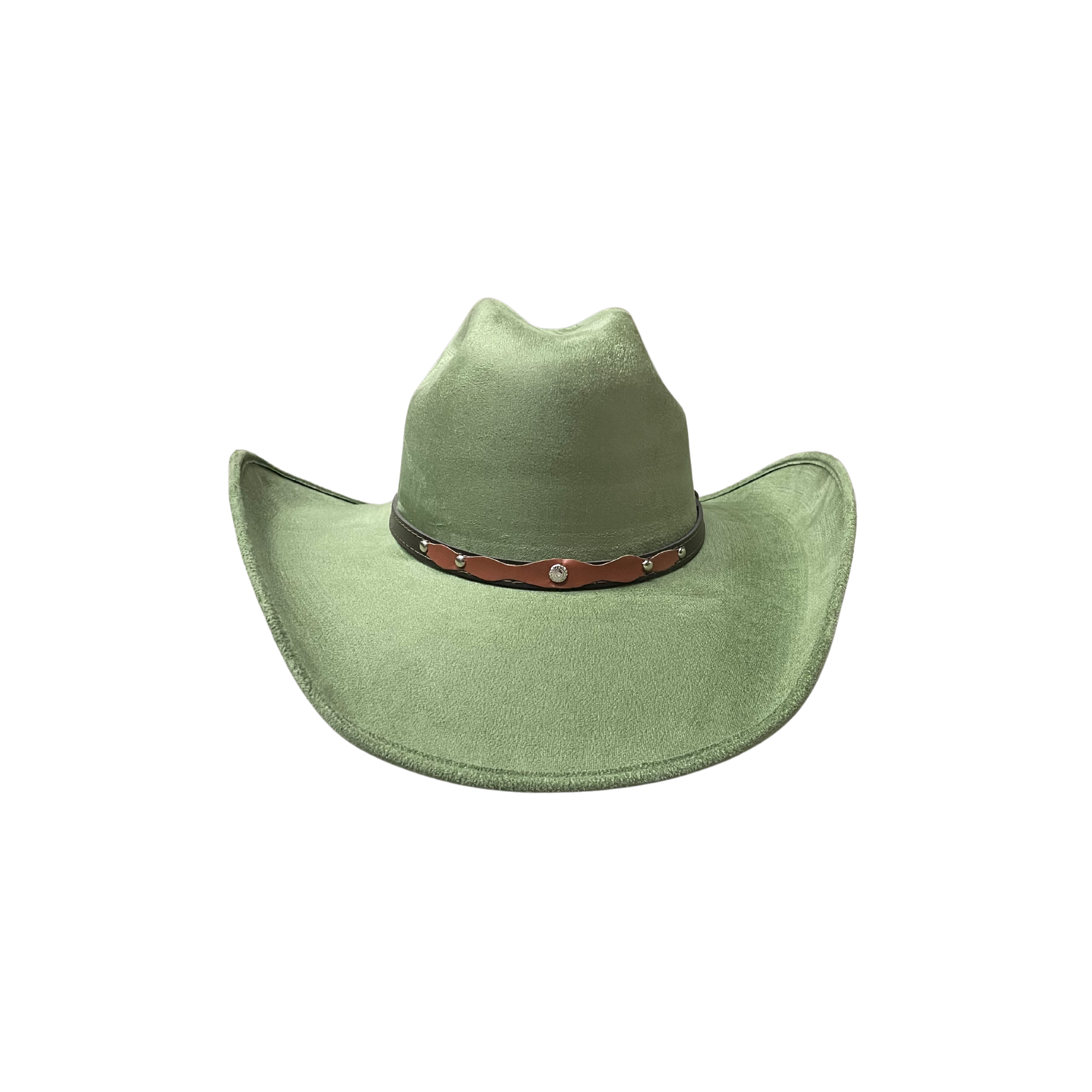 Unisex Vegan Suede Western Cowboy Hat: Peacock Blue / Medium (56-58cm)