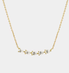 5 Stone Bar 14K gold Necklace