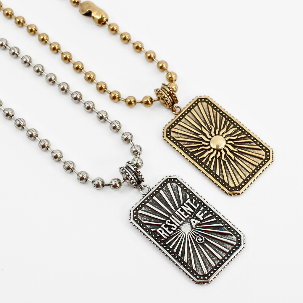 Resilient AF Tag Necklace: Antique Gold