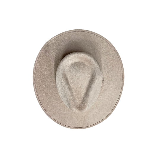 Vegan Suede Rancher Hat: Taupe