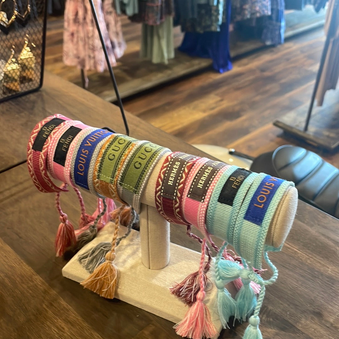 Designer Ribbon Tassel Bracelet