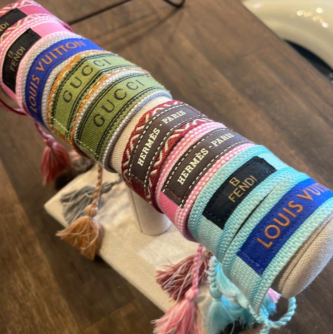Designer Ribbon Tassel Bracelet