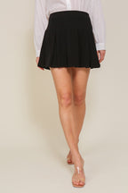 Black Pleated Skirt