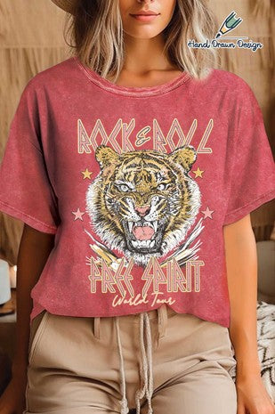 Graphic Mineral Tee Rock Tiger